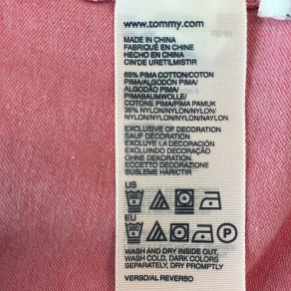 Tommy Hilfiger Pink V-Neck Sweater - Picture 6 of 8
